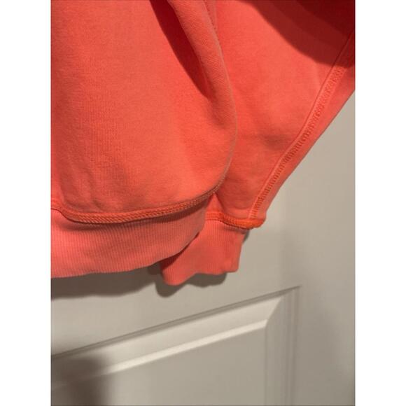 New Free People FP Movement Size S Final Call Hoodie Sweatshirt Neon Coral - Picture 10 of 11